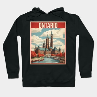 Ontario Canada Vintage Poster Tourism Hoodie